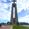 The Cristo Rei statue towers over the Tagus River.
