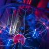 At the plasma ball, invented by Nikola Tesla, you can observe electrical discharges.