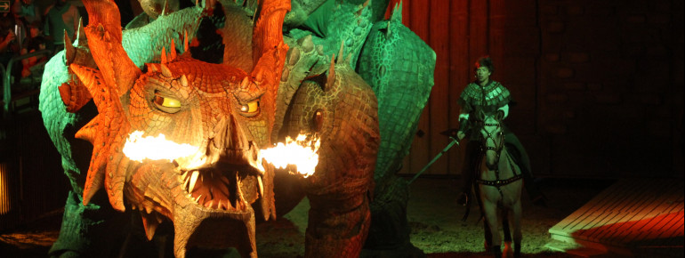 The dragon is the highlight of the play.