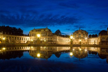 The Dresden Zwinger by night.