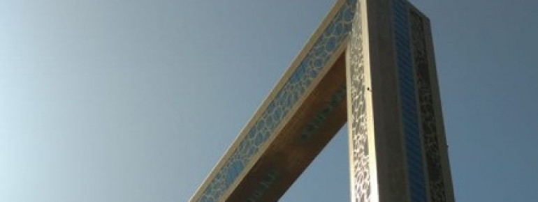 The Dubai Frame, a giant, gold-plated picture frame, is the emirate's latest enormous architectural venture.