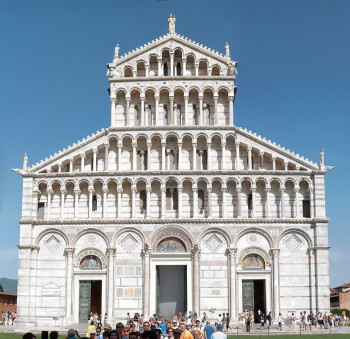 The front of the cathedral