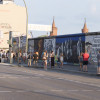 The gallery is located at longest remaining section of the Berlin Wall.