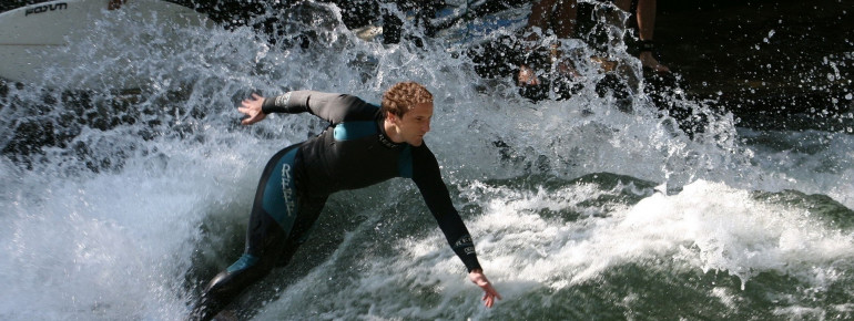 River surfing is gaining more and more popularity.