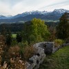 The viewing platform of the Eisenberg castle ruins offers a sweeping view over Zell, Pfronten, and the Allgäu mountains.