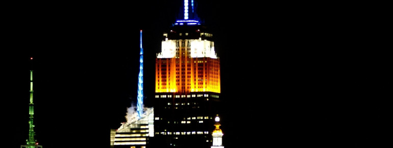 The Empire State Building at night