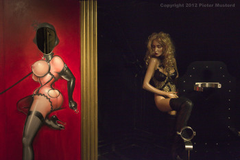 A glance into the Erotic Museum's dimmed "SM area".