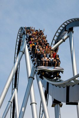 The Silver Star is one of the biggest and highest steel roller coasters in Europe!