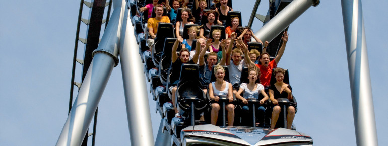 The Silver Star is one of the biggest and highest steel roller coasters in Europe!