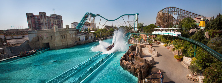 Cooling down is guaranteed on the Atlantica SuperSplash wild water ride!