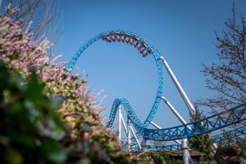 The mega coaster Blue Fire is located in the Icelandic area.