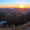 Sun rise on the peak of Feldberg.