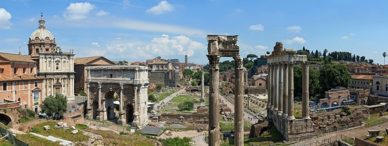 A view onto the Forum Romanum from the northeast