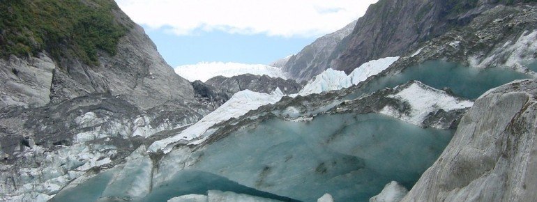 Blue glacial ice