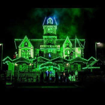 Courage is not only needed on the rollercoasters, but in this spooky haunted house as well.