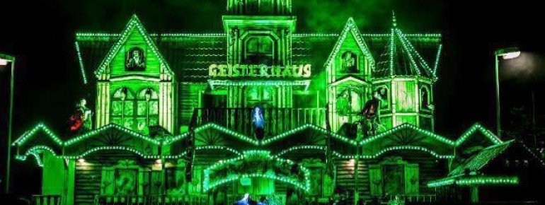 Courage is not only needed on the rollercoasters, but in this spooky haunted house as well.