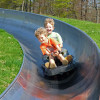 On the summer toboggan track, you can also whizz down into the valley together.