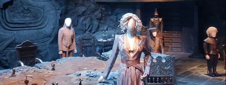 The exhibition includes original props that were used during filming.