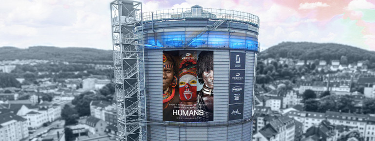 The Skywalk is located on the roof of the gasometer.