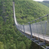 The Geierlay suspension bridge is 360 meters long.