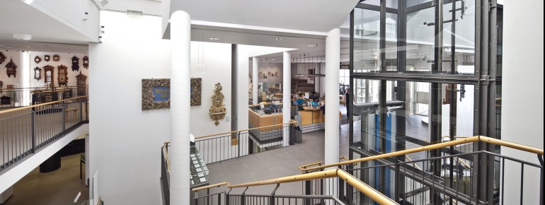 The foyer of the museum.