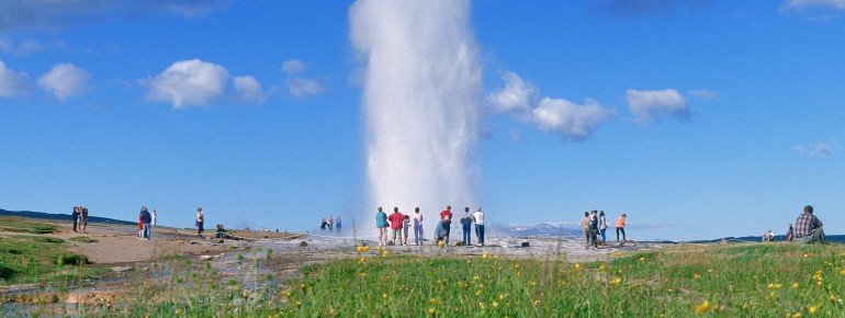 The geyser in summer.