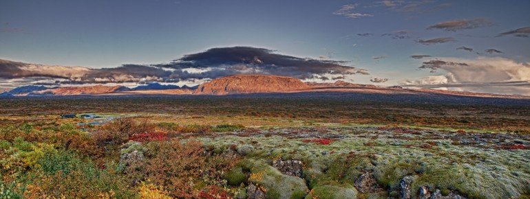 A view on the autumnal Thingvellir National Park