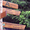 Signposts help with orientation inside the park.