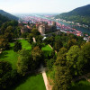 The Baroque gardens of Heidelberg Castle are only visible in traces.