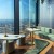 The HighGarden Lounge offers a breathtaking panoramic view over Warsaw’s rooftops through its floor-to-ceiling windows.