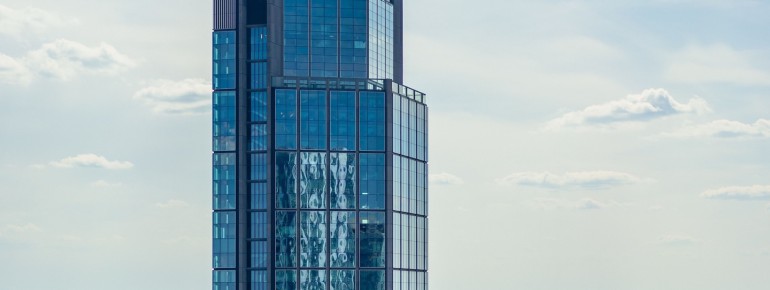 The impressive Varso Tower rises high above Warsaw’s skyline.