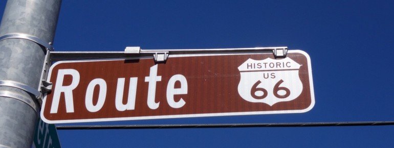 Street sign of Route 66