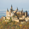 The Hohenzollern Castle sits on a 855 meter hilltop.
