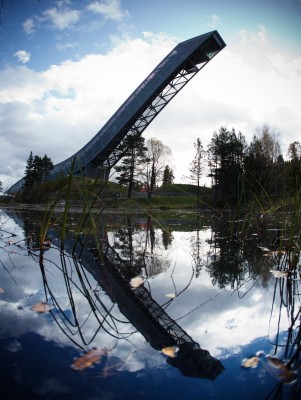 The jump was built as a cantilever construction.