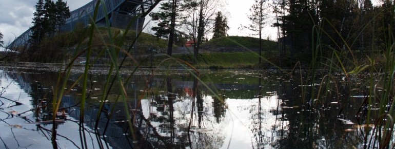 The jump was built as a cantilever construction.