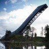 The jump was built as a cantilever construction.