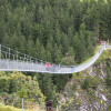 The impressive Holzgau suspension bridge stretches over 200 meters and ranks among the longest of its kind.