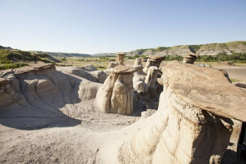 Hoodoo Rock Formations are partially up to 60 million years old