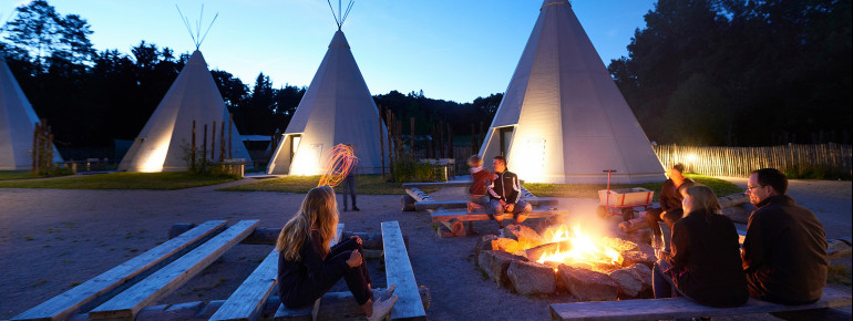 From the tepee hotel you have a clear view of the Natternbach starry sky.