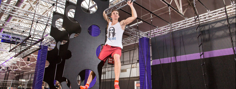 Test your skills in the Ninja Box - just like on TV!