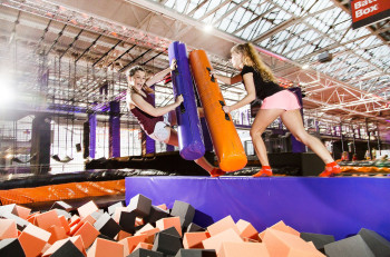 Challenge your friends to a game of American Gladiator!