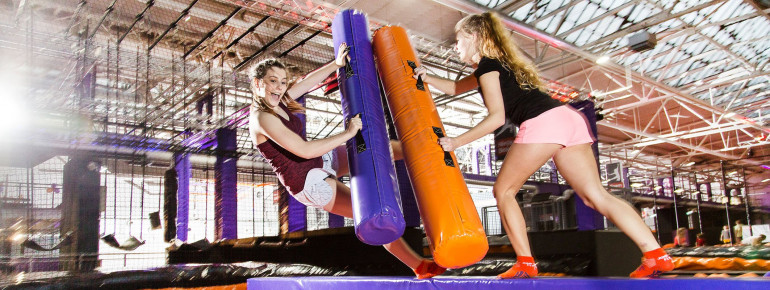 Challenge your friends to a game of American Gladiator!