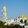 The golden domes are a typical feature of orthodox baroque buildings.