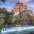 Kriebstein Castle sits impressively on a rocky outcrop above the Zschopau River.