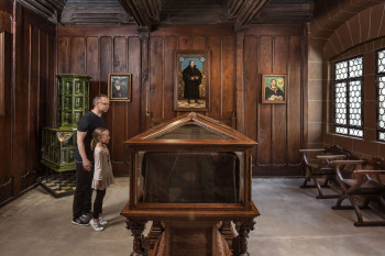 The exhibition in Luther's death house houses personal objects and memorabilia.