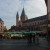 The cathedral stands directly on Mainz's market square.