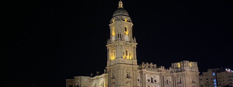 The 87-metre north tower is one of Málaga's most defining features on the city skyline.