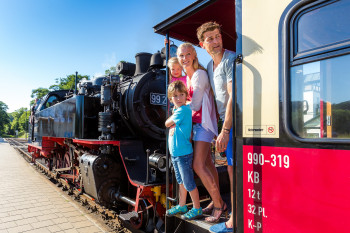 The steam locomotive rides with the Molli seaside railway are an exciting experience for the whole family.