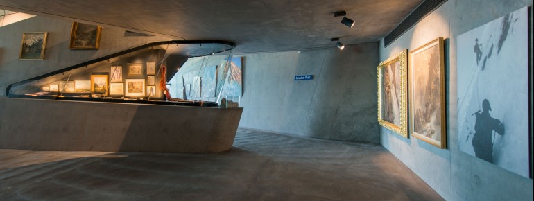 The permanent exhibition tells the story of alpinism through personal mementos and equipment from Reinhold Messner's expeditions.