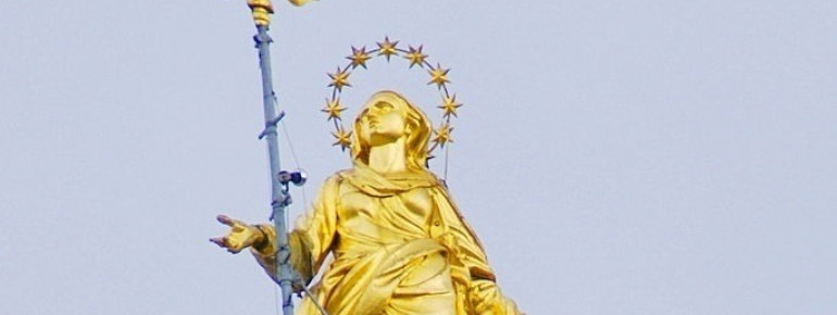 The Madonnina on the tower